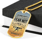 God Is Always With You Deuteronomy Necklace Stainless Steel or 18k Gold Dog Tag 24" Chain-Express Your Love Gifts