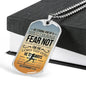 God Is Always With You Deuteronomy Necklace Stainless Steel or 18k Gold Dog Tag 24" Chain-Express Your Love Gifts