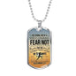 God Is Always With You Deuteronomy Necklace Stainless Steel or 18k Gold Dog Tag 24" Chain-Express Your Love Gifts