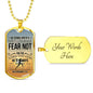 God Is Always With You Deuteronomy Necklace Stainless Steel or 18k Gold Dog Tag 24" Chain-Express Your Love Gifts
