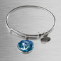 God Is My Anchor Hebrews Scripture Bracelet Blue Circle Stainless Steel or 18k Gold - Express Your Love Gifts