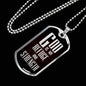 God Is My Refuge And Strength Necklace Stainless Steel or 18k Gold Dog Tag 24" Chain - Express Your Love Gifts