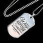 God Is My Refuge Necklace Stainless Steel or 18k Gold Dog Tag 24" Chain-Express Your Love Gifts