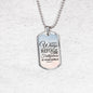 God Is My Refuge Necklace Stainless Steel or 18k Gold Dog Tag 24" Chain-Express Your Love Gifts
