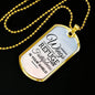 God Is My Refuge Necklace Stainless Steel or 18k Gold Dog Tag 24" Chain-Express Your Love Gifts