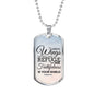 God Is My Refuge Necklace Stainless Steel or 18k Gold Dog Tag 24" Chain-Express Your Love Gifts