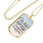 God Is My Refuge Necklace Stainless Steel or 18k Gold Dog Tag 24" Chain-Express Your Love Gifts