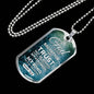 God Is My Strength & Salvation Necklace Stainless Steel or 18k Gold Dog Tag 24" Chain-Express Your Love Gifts