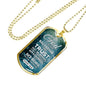 God Is My Strength & Salvation Necklace Stainless Steel or 18k Gold Dog Tag 24" Chain-Express Your Love Gifts