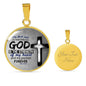 God Is The Strength Of My Heart Bible Verse Psalm Circle Necklace-Express Your Love Gifts