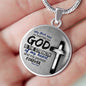 God Is The Strength Of My Heart Bible Verse Psalm Circle Necklace-Express Your Love Gifts
