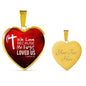God Loved Us First Christian Necklace Bible Verse Stainless Steel or 18k Gold Heart Pendant 18-22"-Express Your Love Gifts