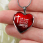 God Loved Us First Christian Necklace Bible Verse Stainless Steel or 18k Gold Heart Pendant 18-22"-Express Your Love Gifts