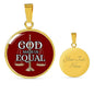 God Made Us Equal Circle Necklace Stainless Steel 18-22" - Express Your Love Gifts
