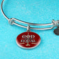 God Made Us Equal Stainless Steel or 18k Gold Christian Circle Bangle Bracelet - Express Your Love Gifts