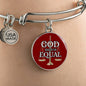 God Made Us Equal Stainless Steel or 18k Gold Christian Circle Bangle Bracelet - Express Your Love Gifts