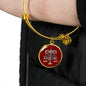 God Made Us Equal Stainless Steel or 18k Gold Christian Circle Bangle Bracelet - Express Your Love Gifts