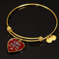 God Made Us Equal Stainless Steel or 18k Gold Heart Bangle Bracelet - Express Your Love Gifts