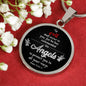 Angels Protect You Circle Necklace Stainless Steel or 18k Gold 18-22" - Express Your Love Gifts