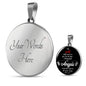 Angels Protect You Circle Necklace Stainless Steel or 18k Gold 18-22" - Express Your Love Gifts