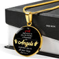 Angels Protect You Circle Necklace Stainless Steel or 18k Gold 18-22" - Express Your Love Gifts