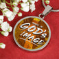 God's Image Circle Necklace Stainless Steel or 18k Gold 18-22"-Express Your Love Gifts