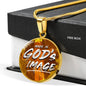 God's Image Circle Necklace Stainless Steel or 18k Gold 18-22"-Express Your Love Gifts