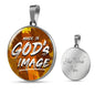 God's Image Circle Necklace Stainless Steel or 18k Gold 18-22"-Express Your Love Gifts