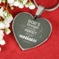 God'S Strength Is Made Perfect For My Weakness Necklace Stainless Steel or 18k Gold Heart Pendant 18-22" - Express Your Love Gifts