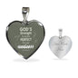 God'S Strength Is Made Perfect For My Weakness Necklace Stainless Steel or 18k Gold Heart Pendant 18-22" - Express Your Love Gifts