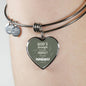 God'S Strength Is Made Perfect For My Weakness Stainless Steel or 18k Gold Heart Bangle Bracelet - Express Your Love Gifts
