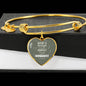 God'S Strength Is Made Perfect For My Weakness Stainless Steel or 18k Gold Heart Bangle Bracelet - Express Your Love Gifts