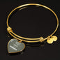 God'S Strength Is Made Perfect For My Weakness Stainless Steel or 18k Gold Heart Bangle Bracelet - Express Your Love Gifts