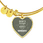 God'S Strength Is Made Perfect For My Weakness Stainless Steel or 18k Gold Heart Bangle Bracelet - Express Your Love Gifts