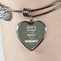 God'S Strength Is Made Perfect For My Weakness Stainless Steel or 18k Gold Heart Bangle Bracelet - Express Your Love Gifts