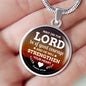 God Shall Strengthen You Circle Necklace Stainless Steel or 18k Gold 18-22" - Express Your Love Gifts