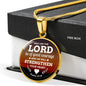 God Shall Strengthen You Circle Necklace Stainless Steel or 18k Gold 18-22" - Express Your Love Gifts