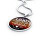 God Shall Strengthen You Circle Necklace Stainless Steel or 18k Gold 18-22" - Express Your Love Gifts