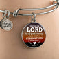 God Shall Strengthen You Stainless Steel or 18k Gold Circle Bangle Bracelet - Express Your Love Gifts
