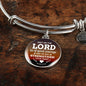 God Shall Strengthen You Stainless Steel or 18k Gold Circle Bangle Bracelet - Express Your Love Gifts