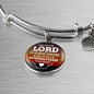 God Shall Strengthen You Stainless Steel or 18k Gold Circle Bangle Bracelet - Express Your Love Gifts