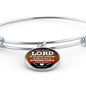 God Shall Strengthen You Stainless Steel or 18k Gold Circle Bangle Bracelet - Express Your Love Gifts