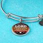 God Shall Strengthen You Stainless Steel or 18k Gold Circle Bangle Bracelet - Express Your Love Gifts