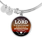 God Shall Strengthen You Stainless Steel or 18k Gold Circle Bangle Bracelet - Express Your Love Gifts