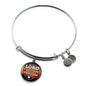 God Shall Strengthen You Stainless Steel or 18k Gold Circle Bangle Bracelet - Express Your Love Gifts