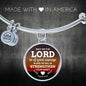 God Shall Strengthen You Stainless Steel or 18k Gold Circle Bangle Bracelet - Express Your Love Gifts