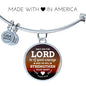 God Shall Strengthen You Stainless Steel or 18k Gold Circle Bangle Bracelet - Express Your Love Gifts