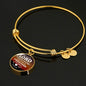 God Shall Strengthen You Stainless Steel or 18k Gold Circle Bangle Bracelet - Express Your Love Gifts