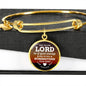 God Shall Strengthen You Stainless Steel or 18k Gold Circle Bangle Bracelet - Express Your Love Gifts