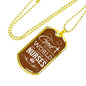God So Loved The World Nurse Necklace Stainless Steel or 18k Gold Dog Tag W 24"-Express Your Love Gifts